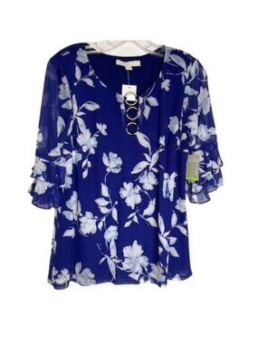 Juniper + Lime Short Flutter Sleeve Top SMALL